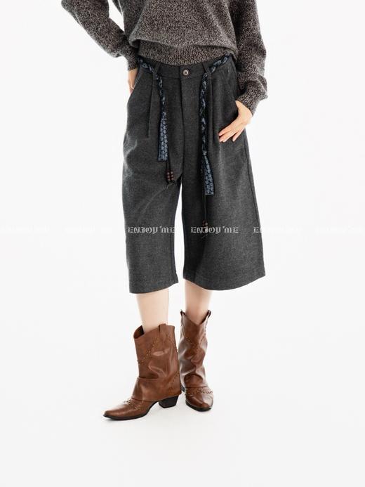 【门店同款】ENJOY冬季复古编织腰带中裤 167293706 商品图0