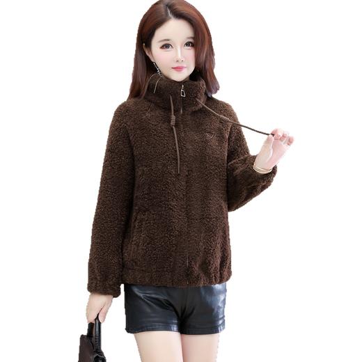 时尚皮毛一体外套，仿羊羔绒外套时尚保暖洋气上衣QYM-YJ-25YS48-1 商品图4