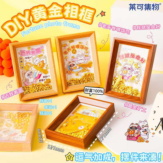 创意黄金矿DIY6寸萌趣长方形相框-纪念日百货门店同款167543980 商品图3