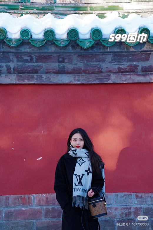 D110427情侣款精典百搭可双面佩戴羊绒流苏围巾 商品图3