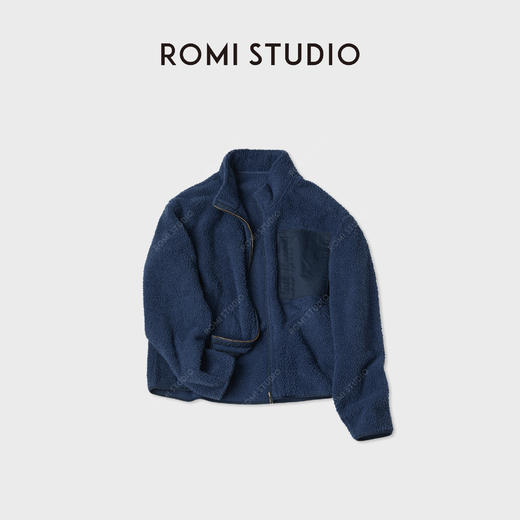 ROMI STUDIO“美式休闲”珊瑚绒舒适保暖宽松高领外套RWCAWD5510 商品图1