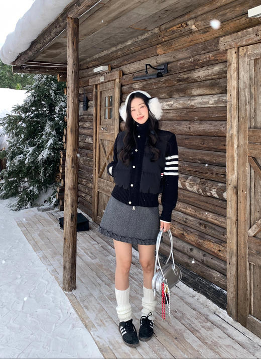 THOM BROWNE 翻领针织袖羽绒服（SS） 商品图3