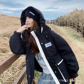 雀说加厚羽绒派克服爆款穿搭休闲保暖连帽冲风衣AL8958