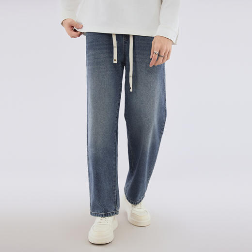 【新品上新】HX 春秋季水洗小直筒牛仔长裤C201530007101 商品图4