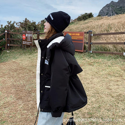 雀说加厚羽绒派克服爆款穿搭休闲保暖连帽冲风衣AL8958 商品图2