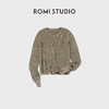 ROMI STUDIO复古洗水立体花纹 炒雪花染色工艺V领毛织RWCAST5407 商品缩略图0