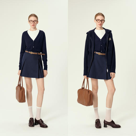 【特惠不退货】伊芙丽女士V领舒适毛衣/针织衫1FA232471 商品图1