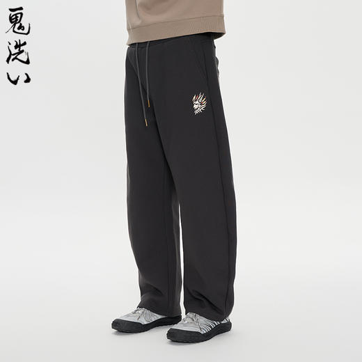 ONIARAI/鬼洗25秋冬复古中腰弯刀加绒针织长裤男式休闲 B540180 商品图1