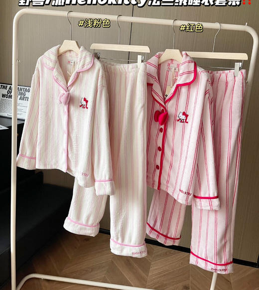 野兽派HelloKitty珊瑚绒家居服睡衣1029 商品图1