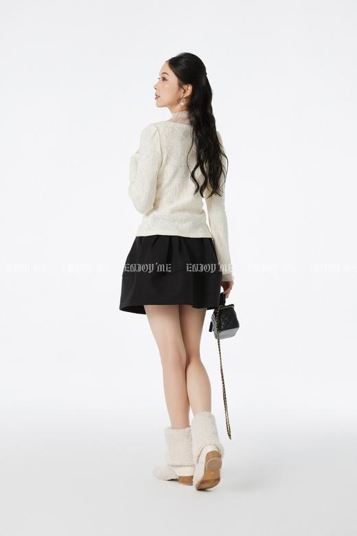 【门店同款】ENJOY冬季“暖冬软糖”网纱拼接高领上衣 167750031 商品图3