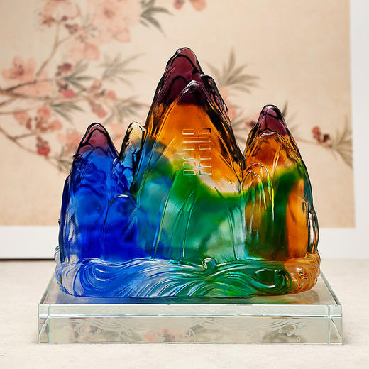 董易奇2026丙午马年古法琉璃摆件离火安泰摆件客厅办公室卧室摆件 商品图2