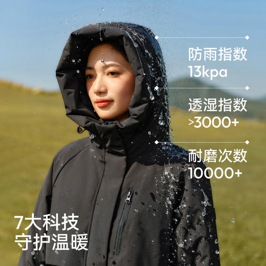 防护外套|森马中国国家地理系列羽绒服女中长款新款鹅绒冬装 商品图2