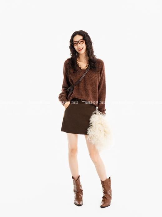 【门店同款】ENJOY冬季“游牧漫寻”剪刀领花纱针织上衣 167594488 商品图12