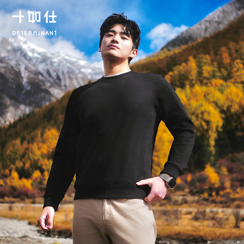 秋冬针织圆领百搭提花卫衣-LS04-C1