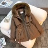 雀说派克服女新款大毛领女派克服时尚百搭加绒一体外套AL2212 商品缩略图2