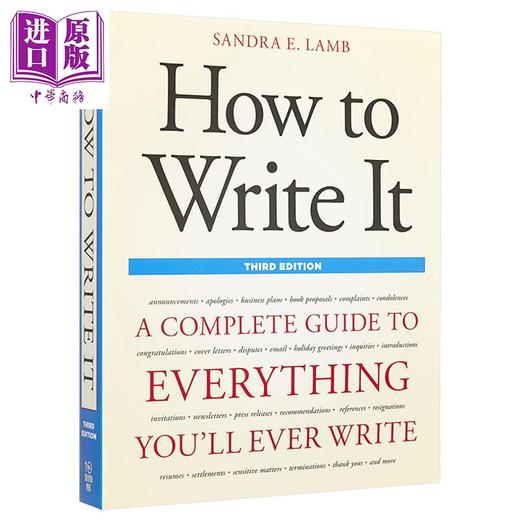 【中商原版】英文原版写作与表达指南2册 如何写作How to Write It 如何表达How To Say It 进口图书书信写作商务沟通 第三版 商品图3