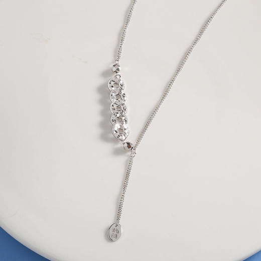 【宏艺珠宝】招财铜钱·银s925项链 商品图0