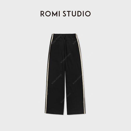 ROMI STUDIO“校服裤”棉质柔软亲肤挺括宽松条纹阔腿裤 RWCAX66783 商品图2