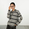 极简撞色条纹翻领套头打底针织毛衣-纪念日百货门店同款166594099 商品缩略图1