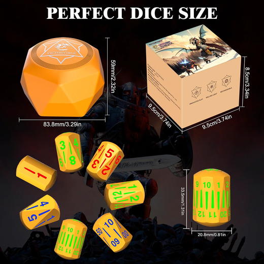 Victorydice 会发光的骰子 LED充电硅胶游戏骰子套装 带充电盒 商品图2