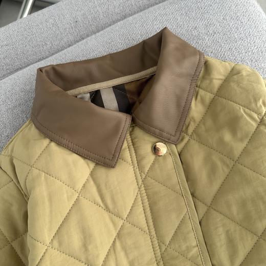 D110405新款卡其色拼接衣领儿童棉服外套女宝款 商品图3