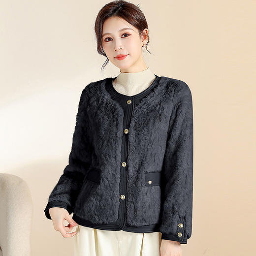 仿貂绒外套秋冬季新款圆领厚款，毛绒上衣短款宽松休闲外套QYM-YIYI-JK25B29-Y 商品图1