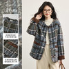 【周末秒杀】熙世界小香风格纹圈圈绒毛呢外套女短款夹棉呢子大衣2025冬装新款 商品缩略图1