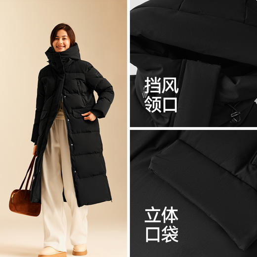 防护外套|森马中国国家地理系列羽绒服女长款冬新款鹅绒女装 商品图2