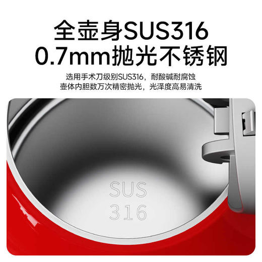 OTE欧堤烧水壶316不锈钢调温智能家用保温壶电热水壶 商品图4