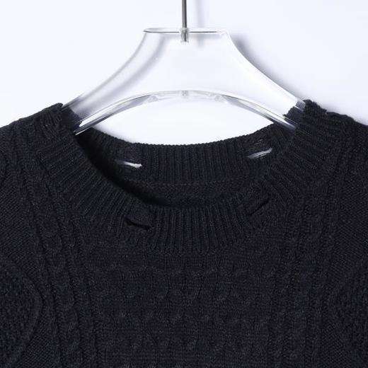 25922SDSA秋冬新款痞帅男装美式简约菱形撞色字母圆领毛衣百搭休闲上衣 商品图2