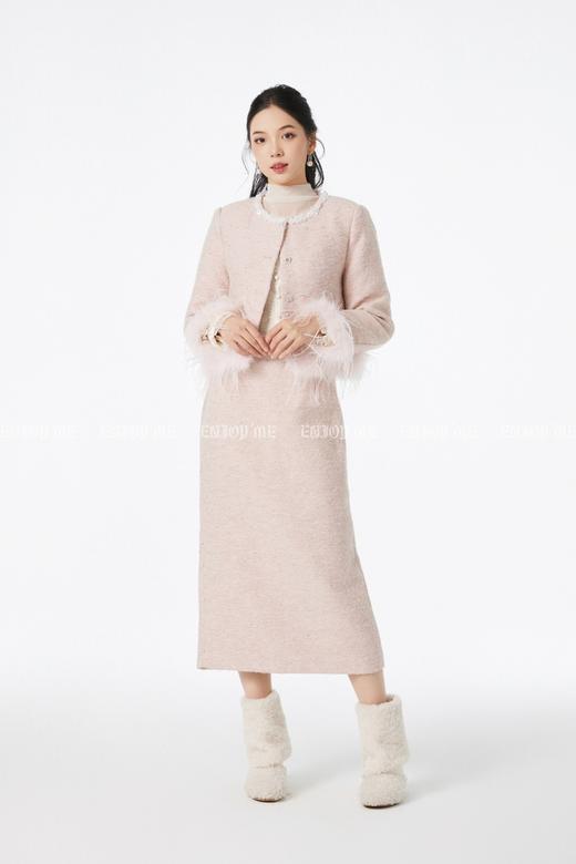 【门店同款】ENJOY冬季“相聚时刻”拼接毛毛羽绒小香套装 167697196 商品图1