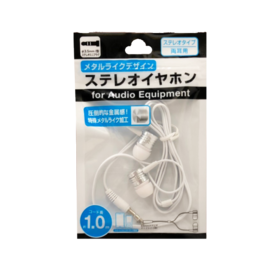 日本 at.Q金属质感3.5mm入耳式立体声有线耳机 AT-ES08（1米）