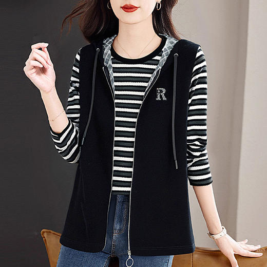 连帽马甲女秋季2026年新款休闲大码坎肩洋气女装背心时尚春秋外套 商品图2