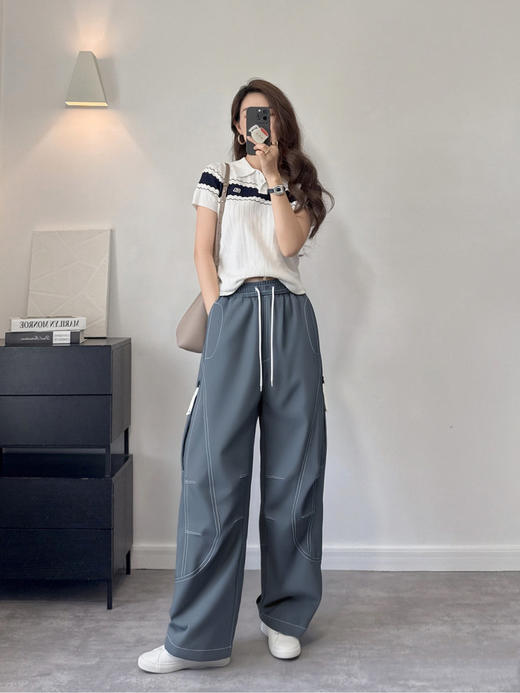 ❤情侣七防轻量弧线工装裤   甄选品质面料，软糯亲肤❗️ ✅防污+抗皱+防风+防水+耐磨+透气 ✅直筒版型，显瘦显高！ 六色可选！M-4XL（90-210斤）1106 商品图6