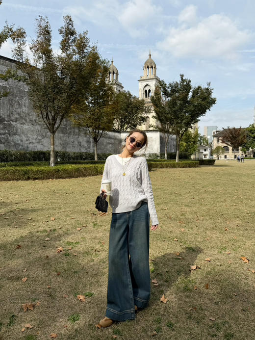 2511103   BC亮片V领毛衣 cariaggi 羊绒纱线 商品图8