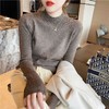 【买一送一】蓝色半高领针织衫打底毛衣内搭女秋冬打底衫2025新款修身长袖中领上衣 商品缩略图2