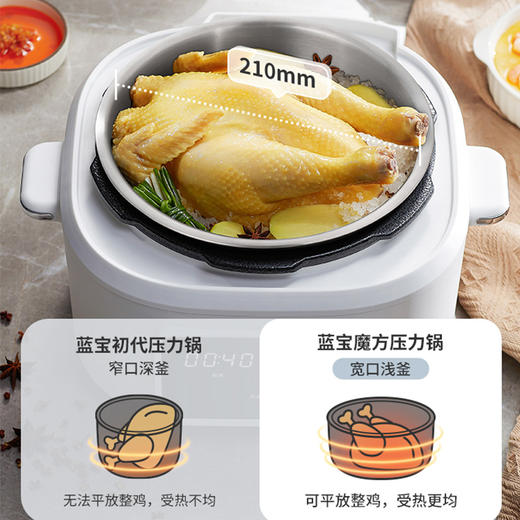 【蓝宝双盖电压力锅4L】是压力锅也是汤锅  煮饭/煲汤都可以~ 商品图3
