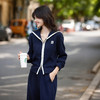 【11/5新品】熙世界轻户外运动休闲套装女秋季新款海军领针织外套阔腿裤两件套 商品缩略图4