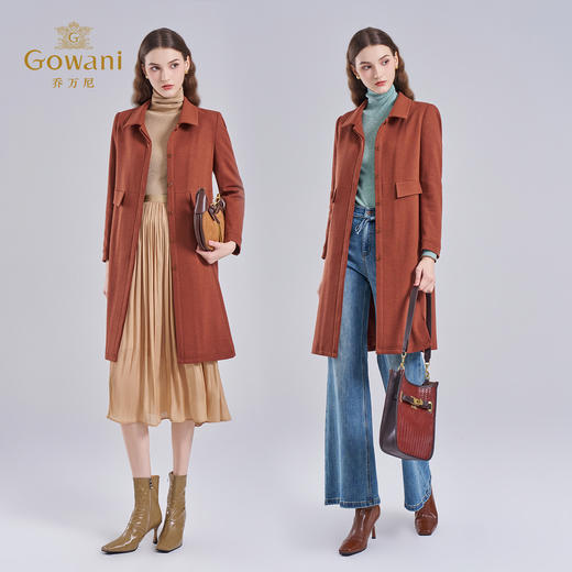 【100%绵羊毛】乔万尼重磅绵羊毛大衣纯羊毛呢子EI4A570 商品图3