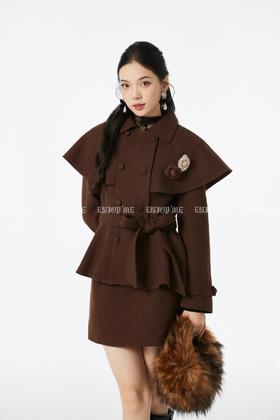 【门店同款】ENJOY冬季“相聚时刻”复古翻领收腰套装裙 167696783