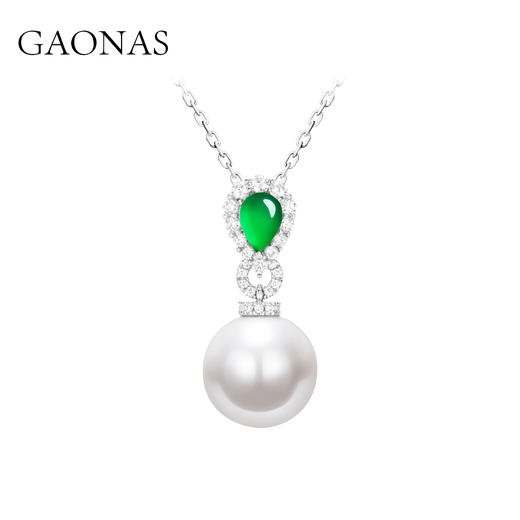 GAONAS  时尚显贵奢丽16mm白色珠项链11708XW 商品图0