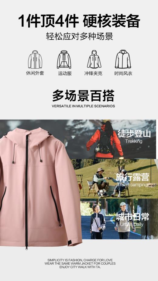 冲锋衣羽绒男款 女款情侣款 商品图2