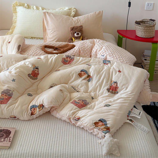 【品牌直发】加倍生活 A类针织棉豆豆绒大豆星星被 春秋被/冬被/加厚冬被 大豆纤维填充 可机洗 商品图4