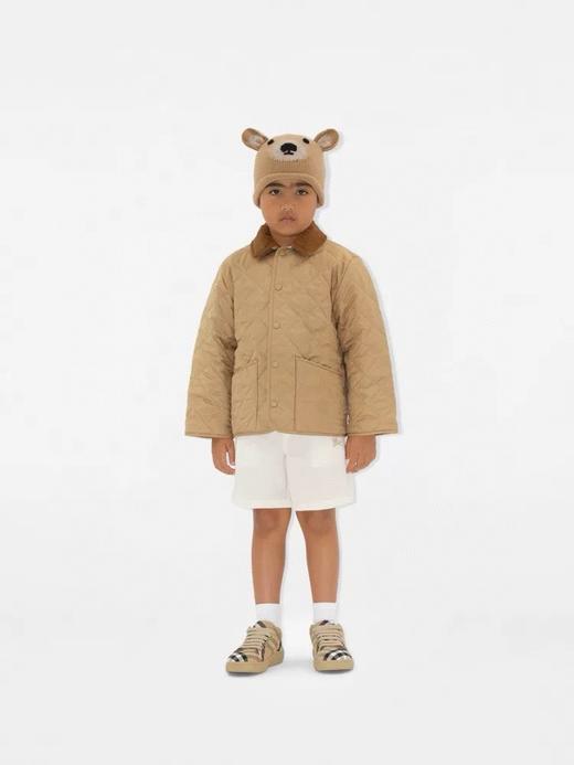 D110405新款卡其色拼接衣领儿童棉服外套女宝款 商品图5