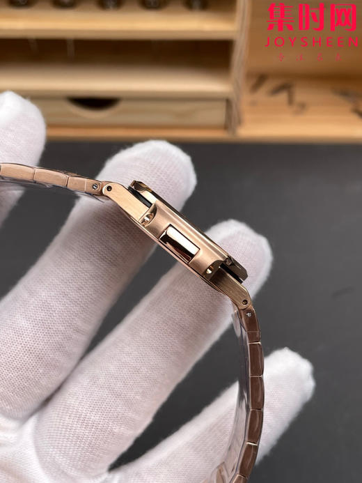 PP百达翡丽 重金打造 GR鹦鹉螺7010系列 玫瑰金紫盘钻圈 女士石英腕表 商品图5