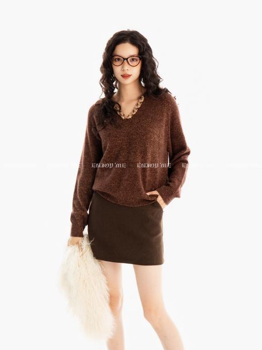 【门店同款】ENJOY冬季“游牧漫寻”剪刀领花纱针织上衣 167594488 商品图9