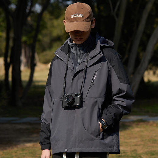 【户外党速抢｜全热封压胶冲锋衣迎来史低价】全热封压胶可拆卸双面银狐绒冲锋衣BS1818S-ZD 商品图4