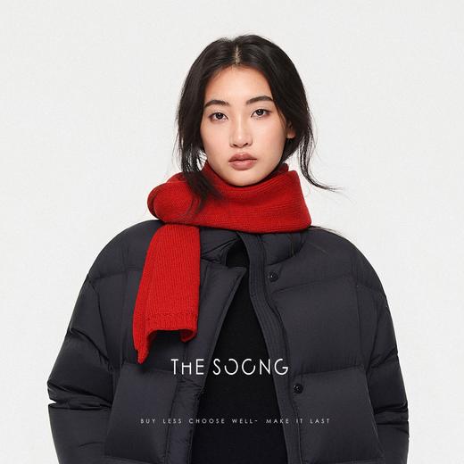 THESOONG复古日照羊绒羊毛5G精仿保暖空气层百搭围巾HBWJ8071 商品图7