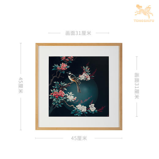 铜师傅 手工錾刻 铜雕画《鹊登梅》《鹊报春》玄关客厅装饰背景画 商品图6