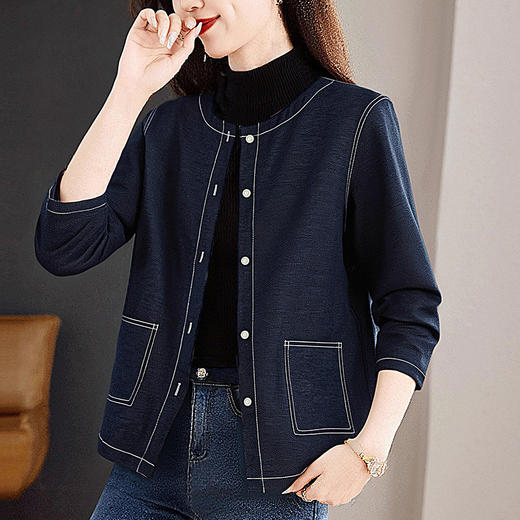 大码牛仔外套女装2026新款春季胖mm女士夹克休闲衬衫上衣洋气减龄 商品图3